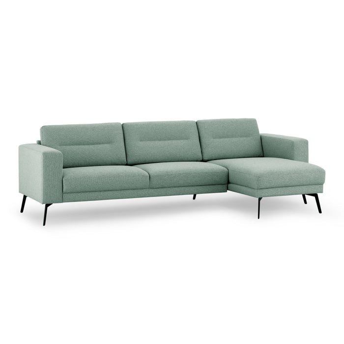 by fonQ Lewis Hoekbank met Chaise Longue Rechts - Scandi Green