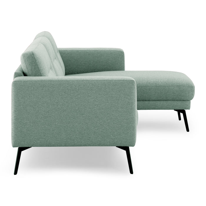 by fonQ Lewis Hoekbank met Chaise Longue Rechts - Scandi Green