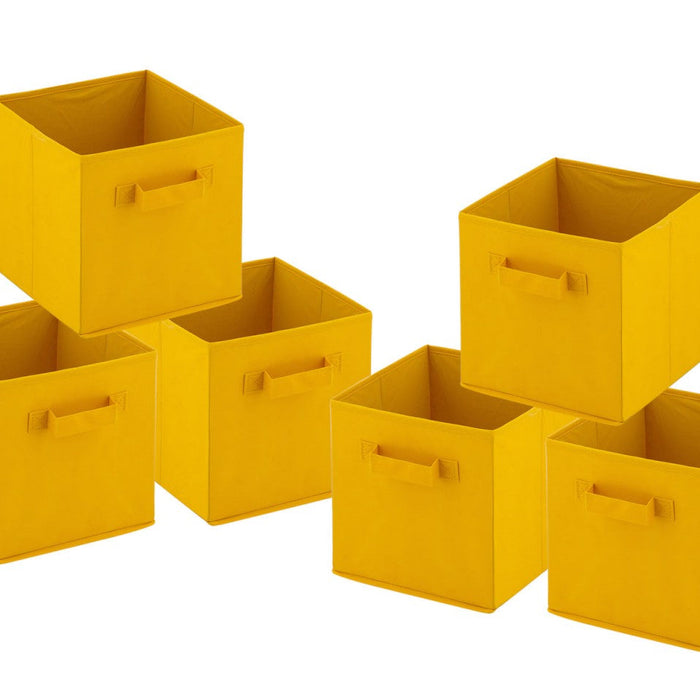 SVJ Opvouwbare Opbergbox Vierkant - 27x28x27 cm - Blauw - Set van 6