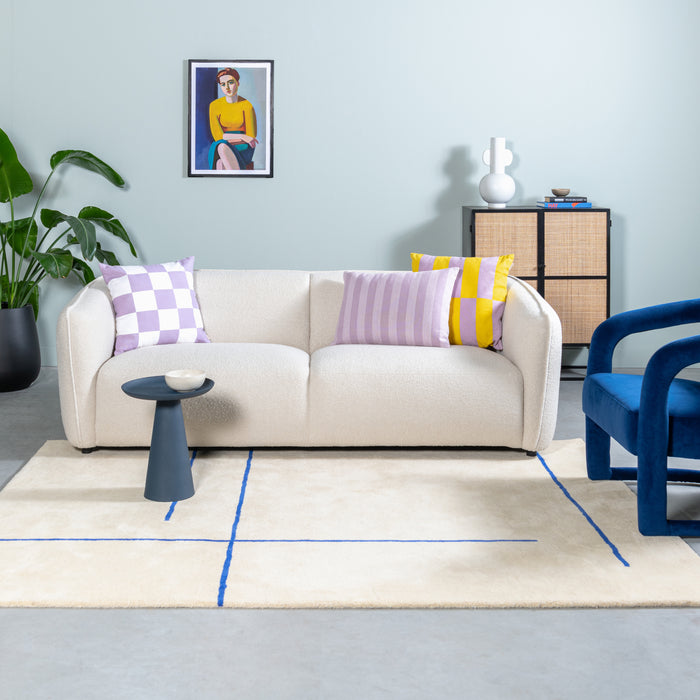 by fonQ Linen Stripe Sierkussen 40 x 60 cm - Lavendel