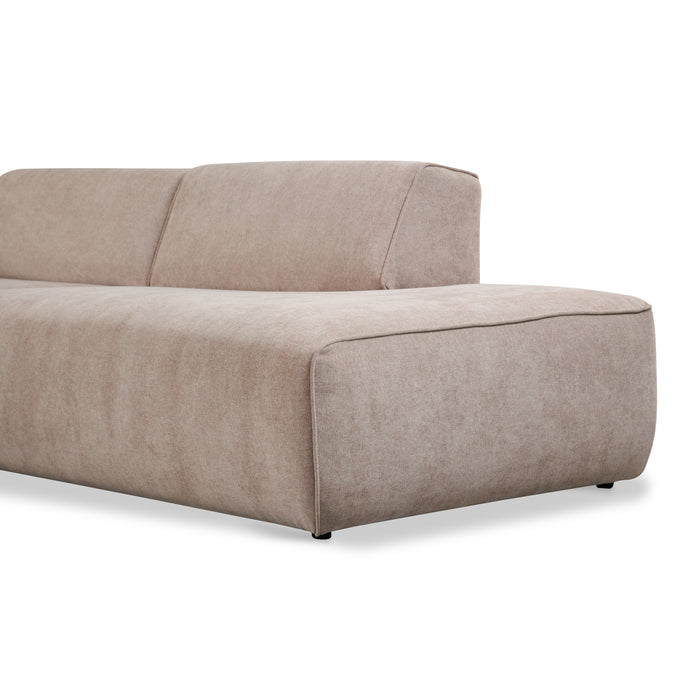 by fonQ Stretch Hoekbank met Chaise Longue Links - Beige