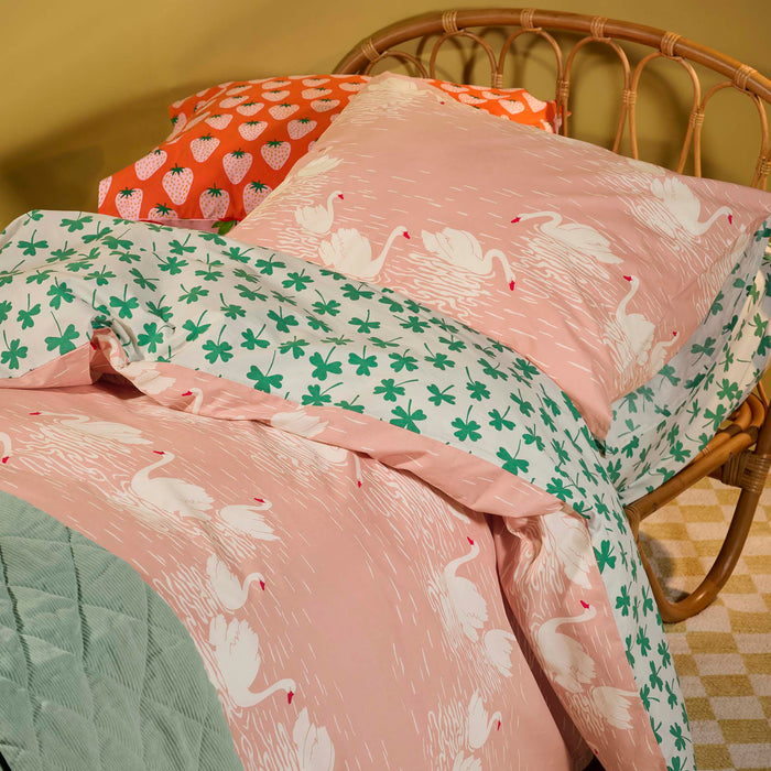 Essenza Swan Lake Dekbedovertrek - 140 x 220 cm - Misty rose