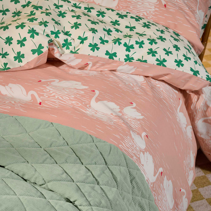 Essenza Swan Lake Dekbedovertrek - 140 x 220 cm - Misty rose