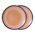 HKliving 70's Ceramics Dinerbord Ø 27,5 cm - Set van 2 - Bedrock