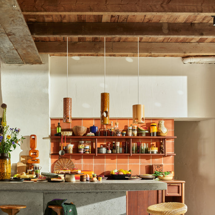 HKliving Ceramic Hanglamp  - Peach