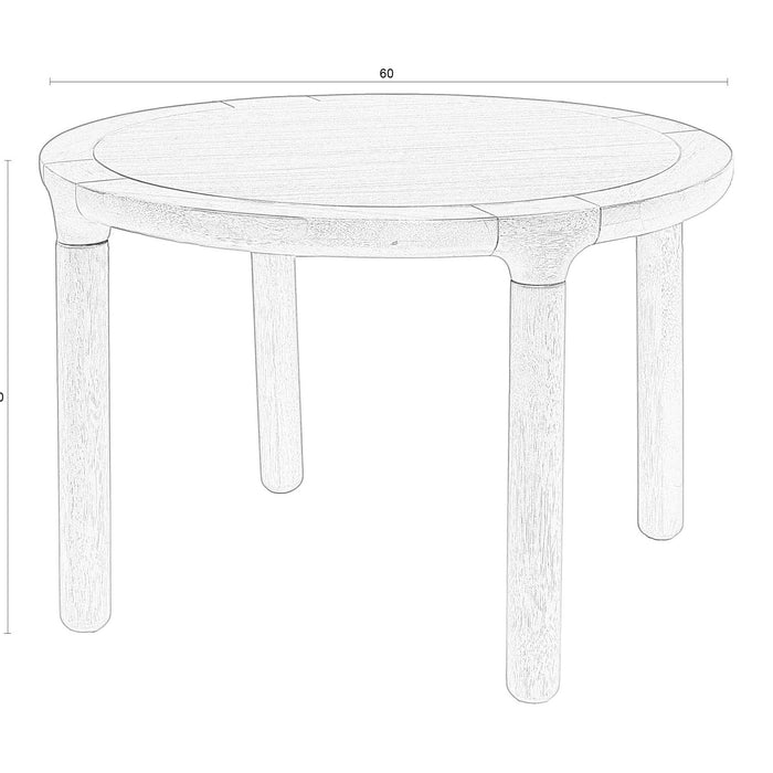 Zuiver Storm Salontafel - Ø 60 cm - Naturel