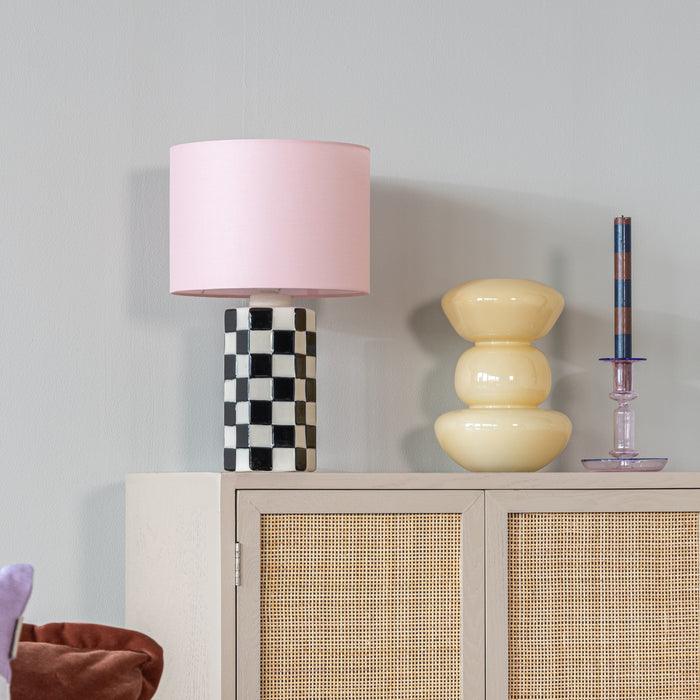 &k amsterdam Check Lamp - Zwart/wit