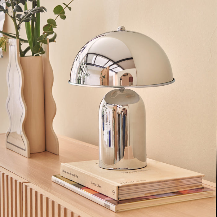 by fonQ Bulb Mushroom Tafellamp Ø 25 cm - Chroom