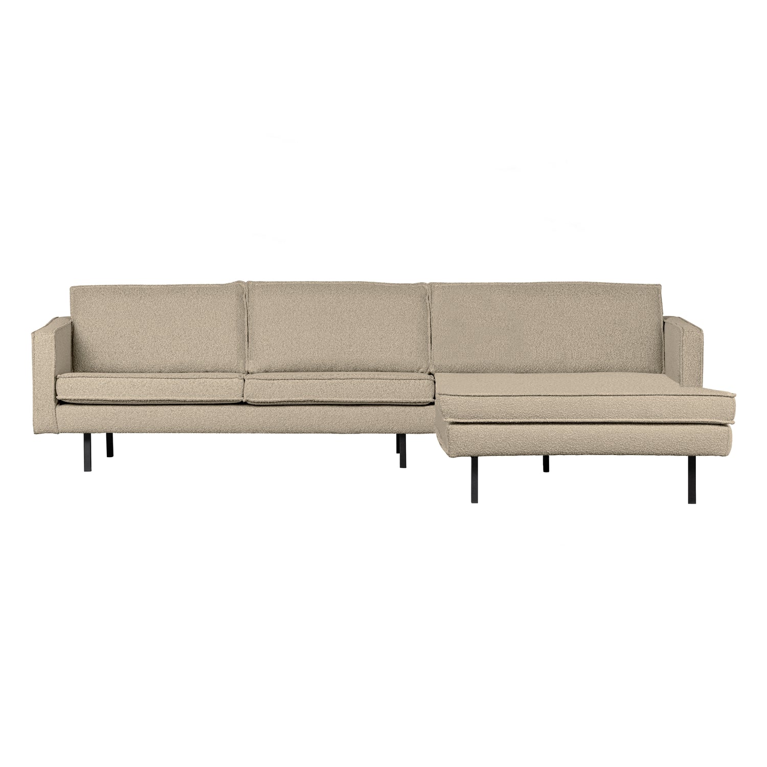 WOOOD Rodeo Chaise Longue Rechts - Bouclé -  Beige