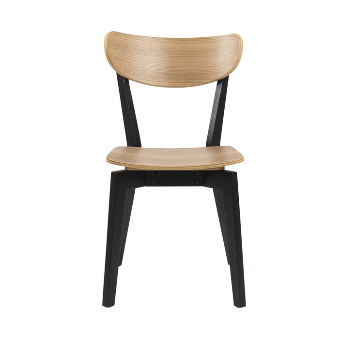 by fonQ basic Crow Eetkamerstoel - Zwart/eiken