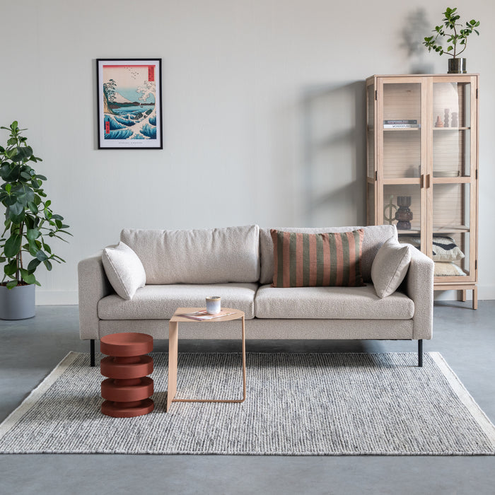 by fonQ Chess Wollen Vloerkleed 200 x 300 cm  - Zwart/Wit