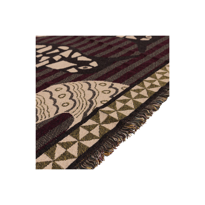 WOOOD Devote Jacquard Plaid - Katoen - Multiekleur - 1x130x170