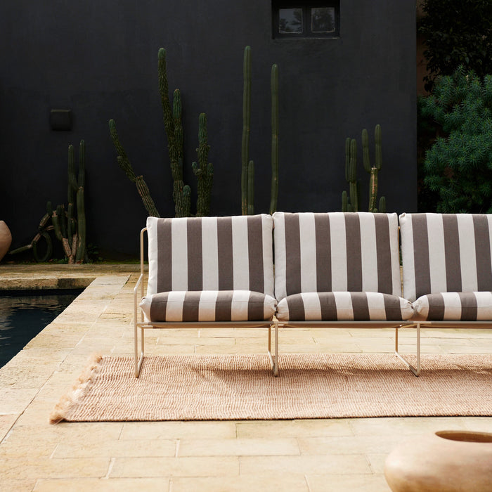 Ferm Living Desert 3-zitsbank - Cashmere - Chocolate / Off-White