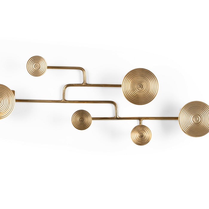 BOLD MONKEY Wall Coat Rack Hypnotising Brass