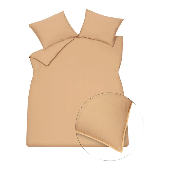 Vandyck Washed Cotton Dekbedovertrek 140 x 200/220 cm - Apricot Blush