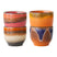 HKliving 70's Ceramics Koffiemok 0,25 L - Set van 4 - Java