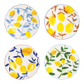 &k amsterdam Lemon Twig Bord Ø 22 cm - Set van 4