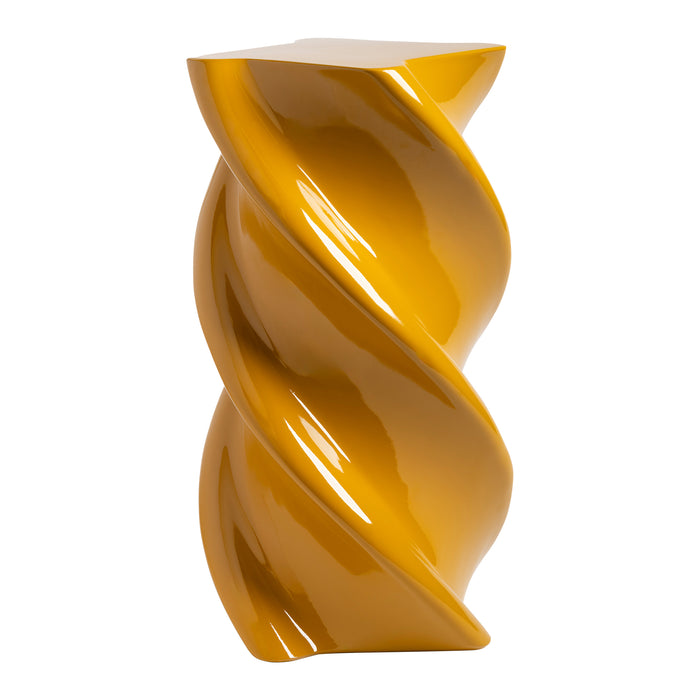 &k amsterdam Pillar Marshmallow Bijzettafel H 54 cm - Oker