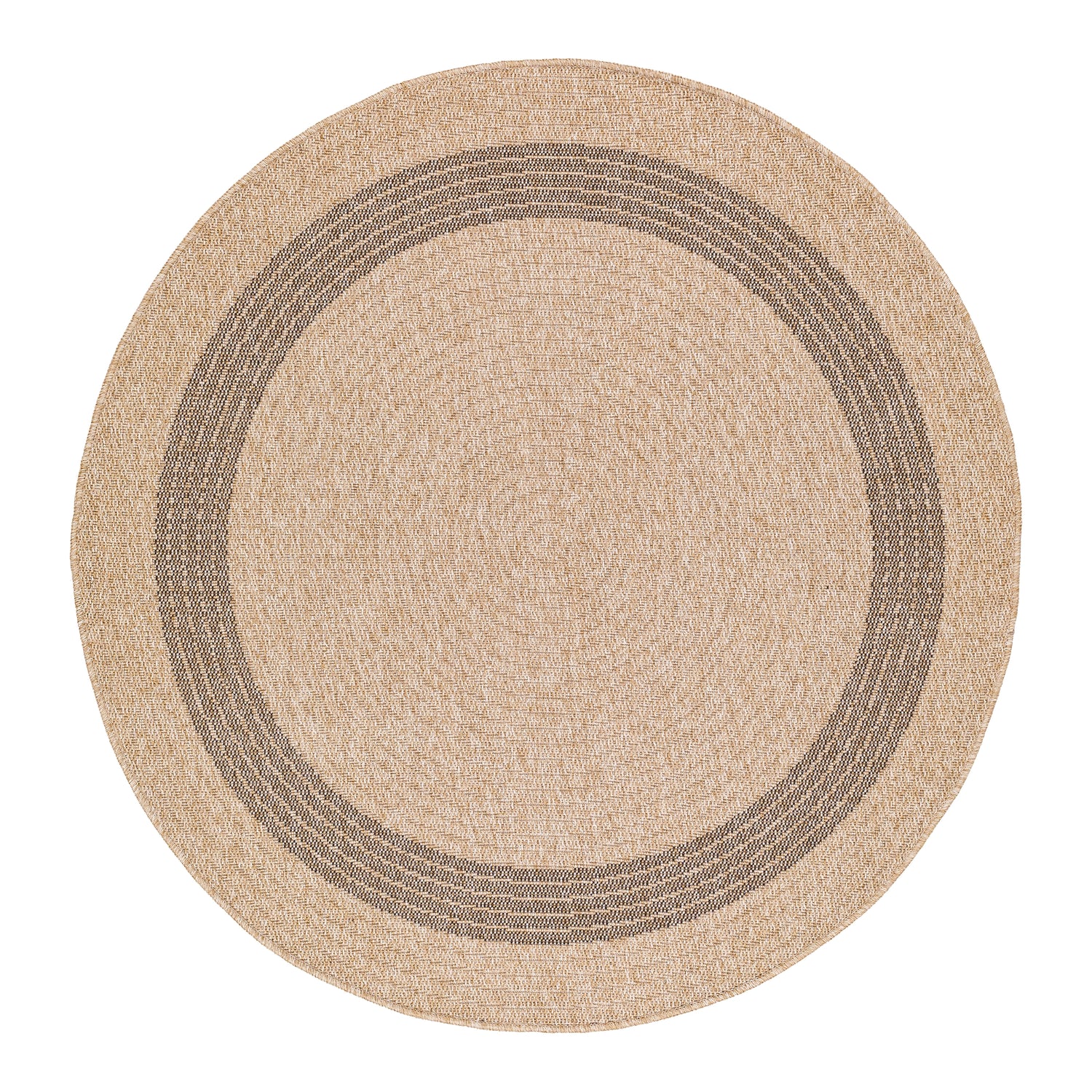by fonQ Core Vloerkleed Ø 160 cm - Zand/Zwart