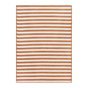 by fonQ Breezy Vloerkleed 200 x 275 cm - Steenrood / Ivoor