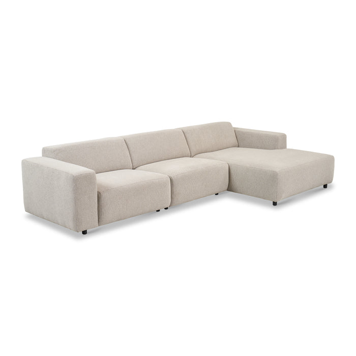 by fonQ Nova Hoekbank met Chaise Longue Rechts - Naturel Melange