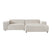 by fonQ Chunky Hoekbank met Chaise Longue Rechts - Rib - Latte