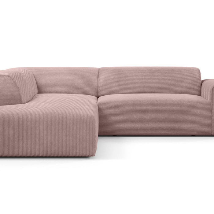 NADUVI Collection Nina Big Hoekbank Links - Ribstof - Lila