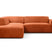 NADUVI Collection Nina Big Hoekbank Links - Ribstof - Terra Cotta