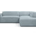 NADUVI Collection Nina Big Hoekbank Rechts - Ribstof - Grijsblauw