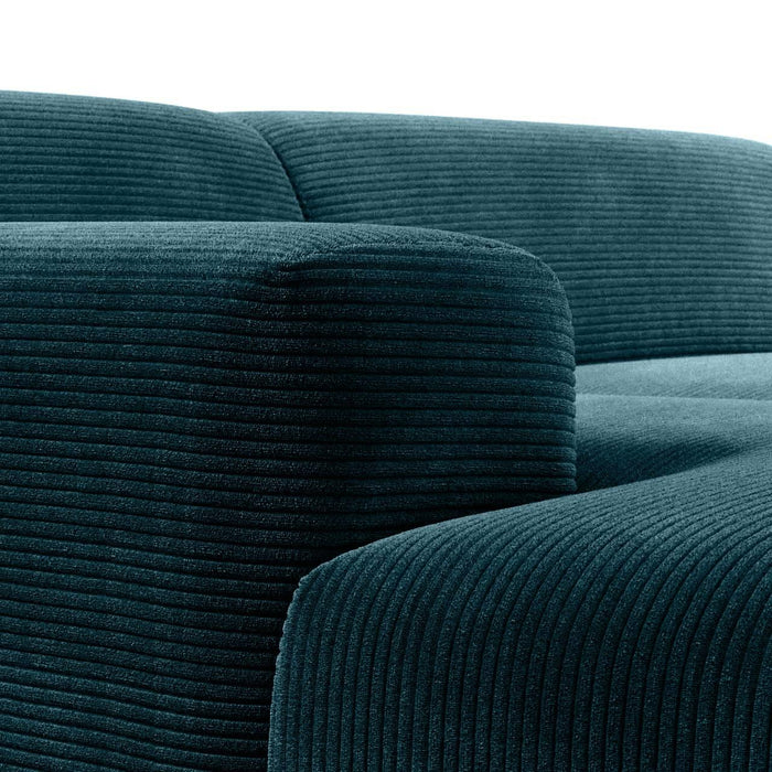 NADUVI Collection Nina Hoekbank Links - Ribstof - Turquoise