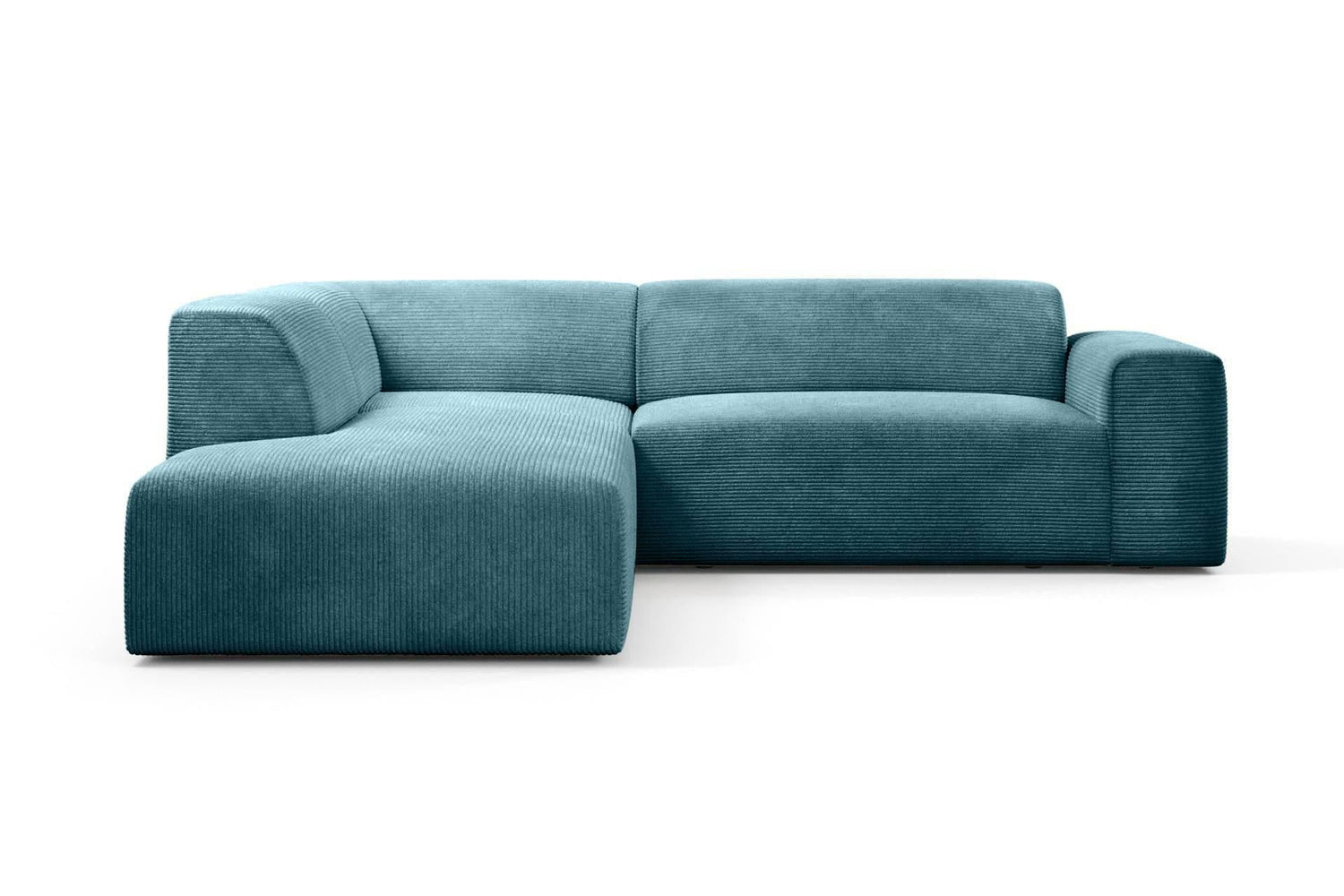 NADUVI Collection Nina Big Hoekbank Links - Ribstof - Turquoise