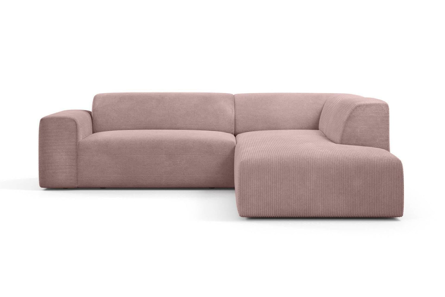 NADUVI Collection Nina Big Hoekbank Rechts - Ribstof - Lila