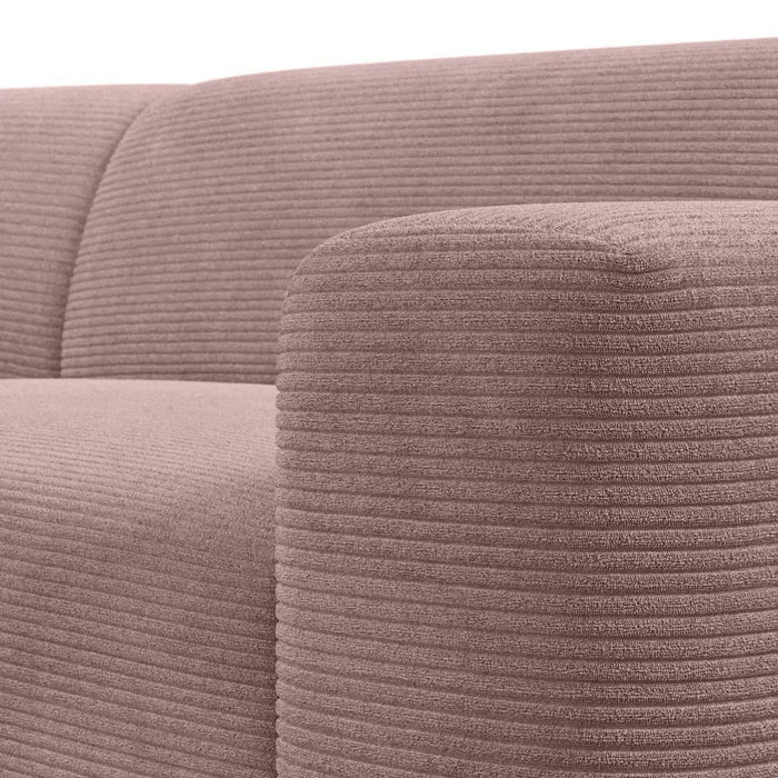 NADUVI Collection Nina Big Hoekbank Rechts - Ribstof - Lila