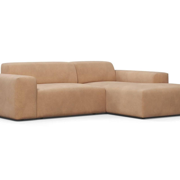 NADUVI Collection Nina Hoekbank Rechts - Velvet - Camel bruin