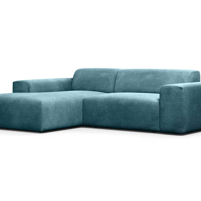 NADUVI Collection Nina Hoekbank Links - Ribstof - Turquoise