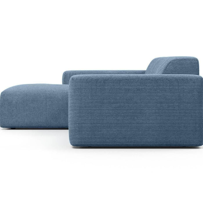 NADUVI Collection Nina Hoekbank Links - Ribstof - Hemelsblauw