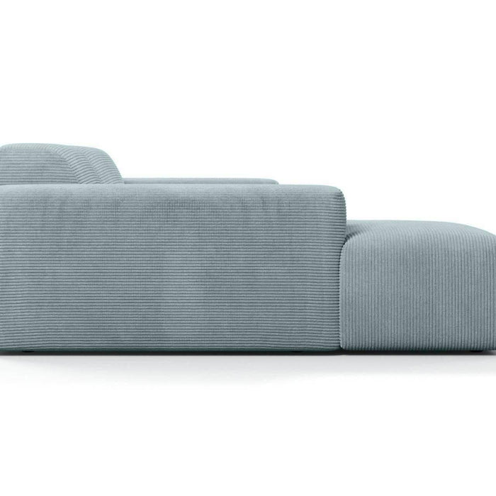 NADUVI Collection Nina Hoekbank Links - Ribstof - Grijsblauw