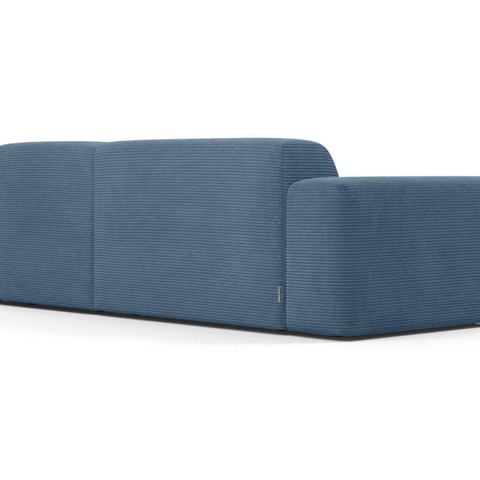 NADUVI Collection Nina Hoekbank Rechts - Ribstof - Hemelsblauw