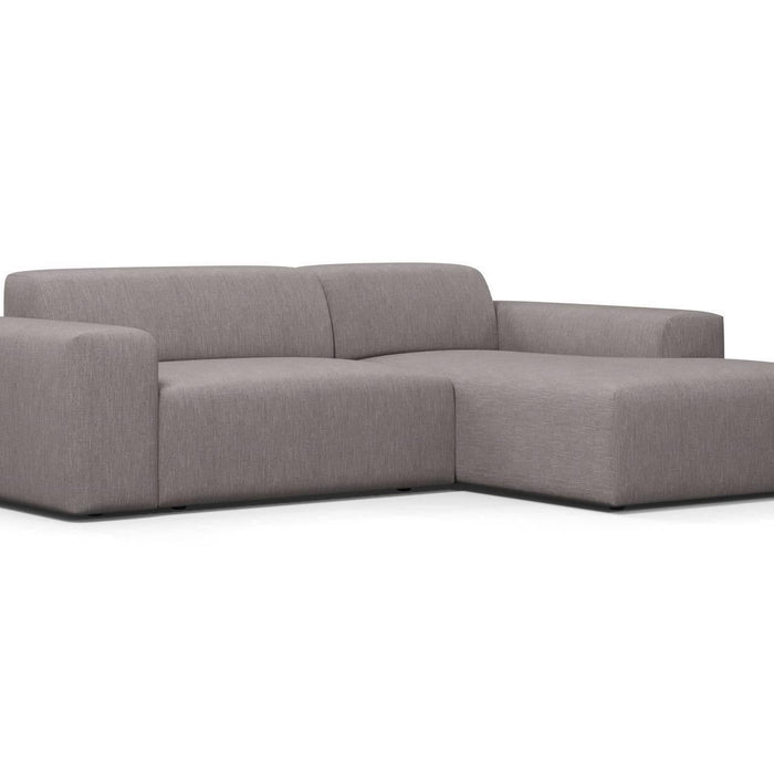 NADUVI Collection Nina Hoekbank Rechts - Linnen - Donkergrijs