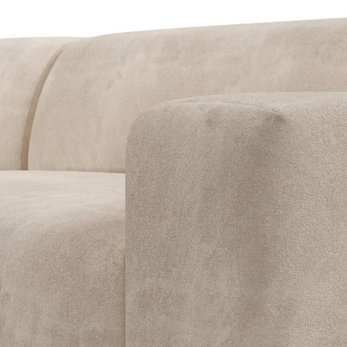 NADUVI Collection Nina Big Hoekbank Rechts - Velvet - Beige