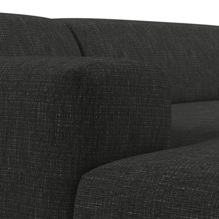 NADUVI Collection Nina Hoekbank Links - Linnen - Antraciet