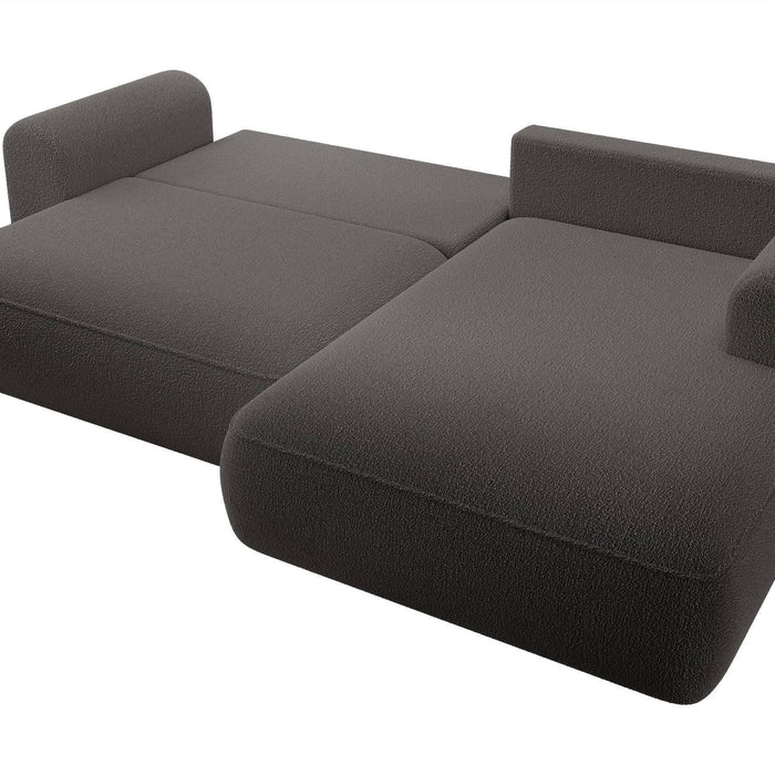 NADUVI Collection Philipa Hoekbank Rechts met Slaapfunctie - Bouclé - Antraciet