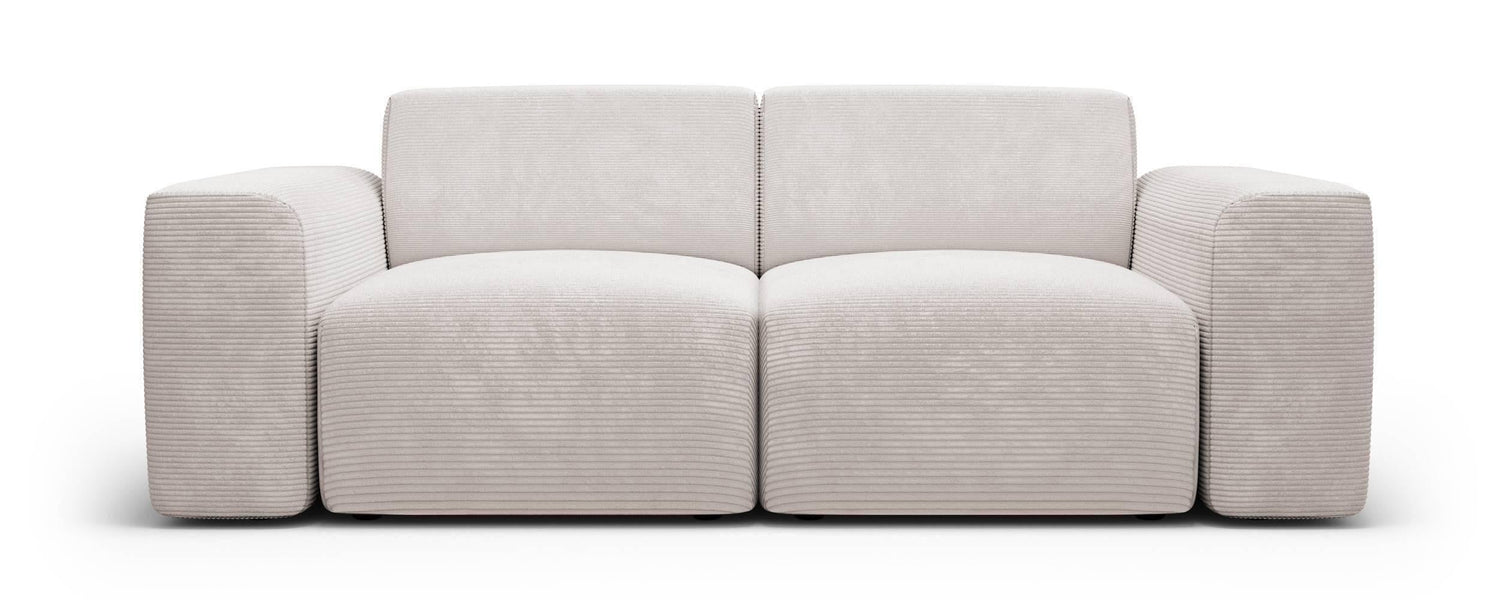 NADUVI Collection Nina 2-zitsbank - Ribstof - Crème