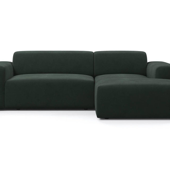 NADUVI Collection Nina Hoekbank Rechts - Velvet - Donkergroen