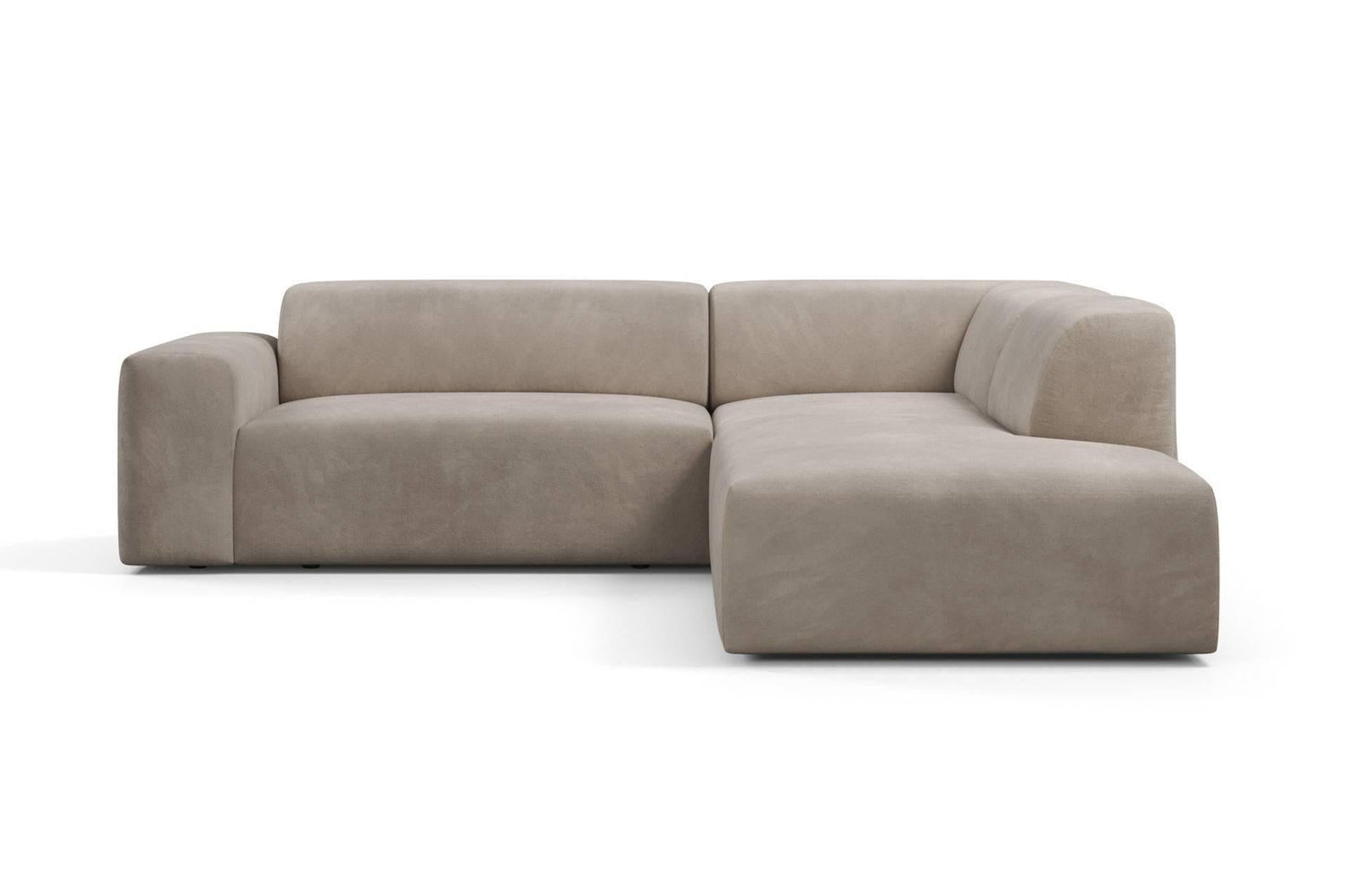 NADUVI Collection Nina Big Hoekbank Rechts - Velvet - Taupe