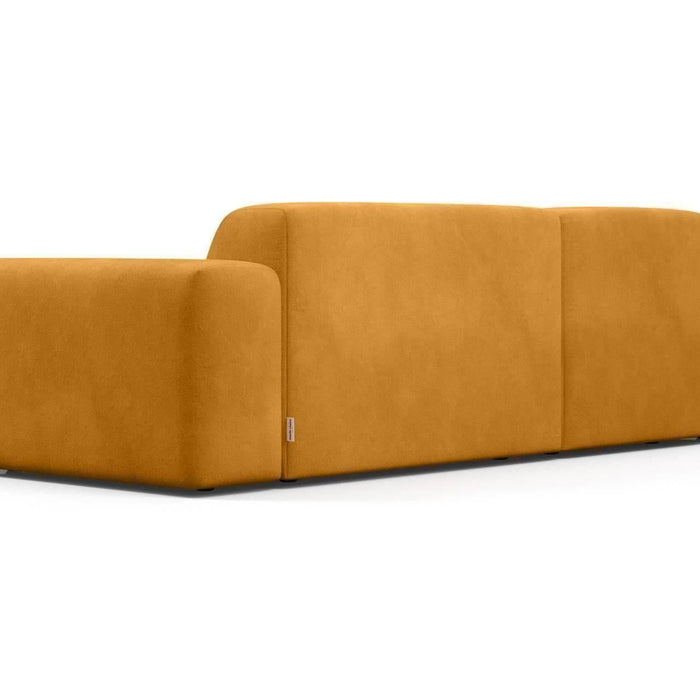 NADUVI Collection Nina Hoekbank Links - Velvet - Mosterdgeel