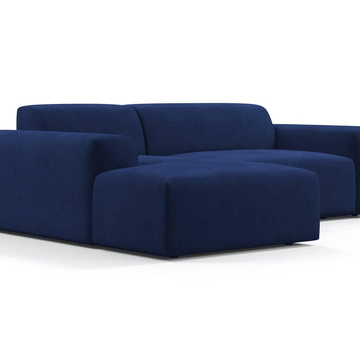 NADUVI Collection Nina Hoekbank Links - Velvet - Blauw