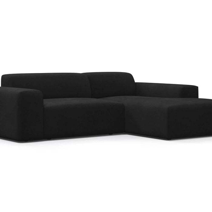 NADUVI Collection Nina Hoekbank Rechts - Velvet - Zwart