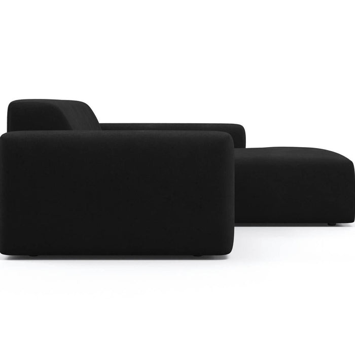 NADUVI Collection Nina Hoekbank Rechts - Velvet - Zwart