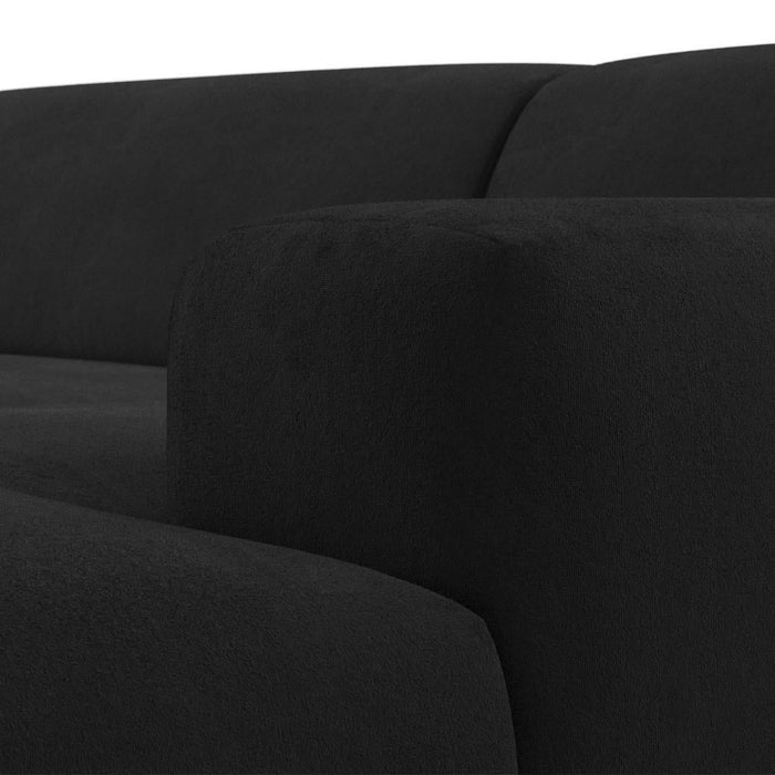 NADUVI Collection Nina Hoekbank Rechts - Velvet - Zwart